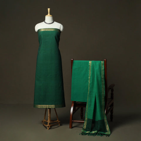 Handloom cotton mangalagiri 3pc unstitched dress material