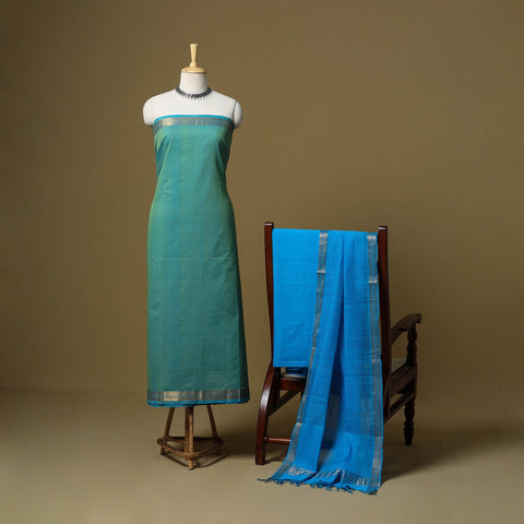 Handloom cotton mangalagiri 3pc unstitched dress material