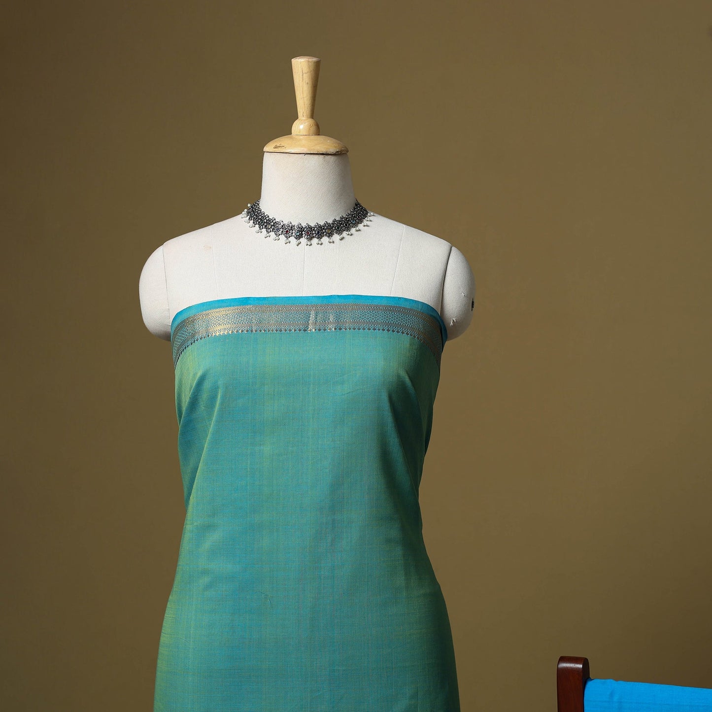 Handloom cotton mangalagiri 3pc unstitched dress material