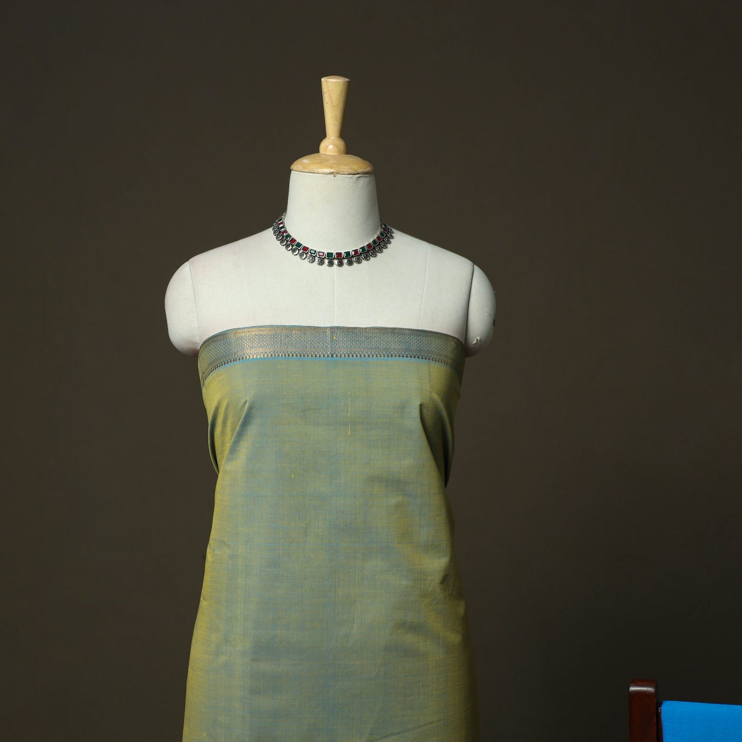 Handloom cotton mangalagiri 3pc unstitched dress material