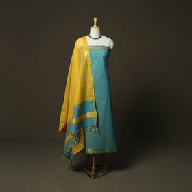 Handloom cotton mangalagiri 3pc unstitched dress material