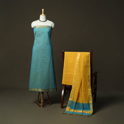 Handloom cotton mangalagiri 3pc unstitched dress material