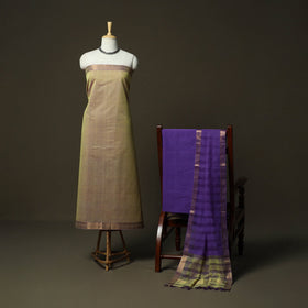 Handloom cotton mangalagiri 3pc unstitched dress material
