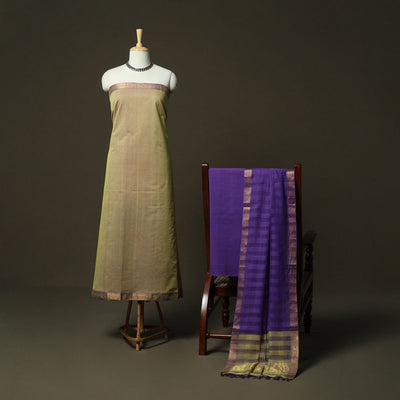 Handloom cotton mangalagiri 3pc unstitched dress material