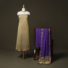 Handloom cotton mangalagiri 3pc unstitched dress material