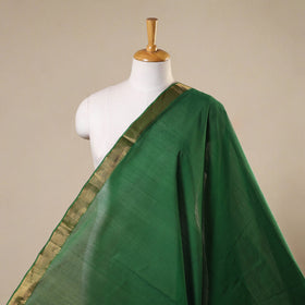 Green - handloom cotton mangalagiri fabric with zari border
