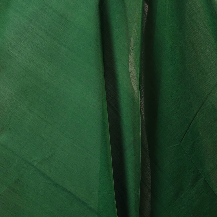 Green - handloom cotton mangalagiri fabric with zari border