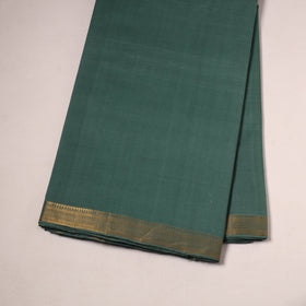 Green - handloom cotton mangalagiri fabric with zari border