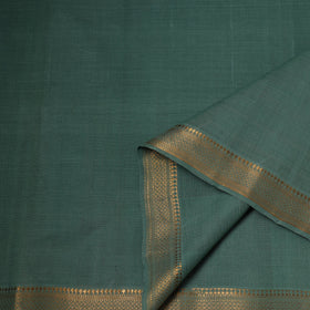 Green - handloom cotton mangalagiri fabric with zari border