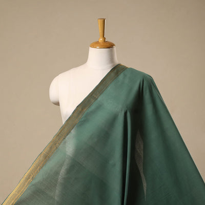 Green - handloom cotton mangalagiri fabric with zari border