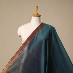 Green - handloom cotton mangalagiri fabric with zari border