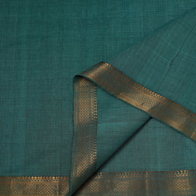 Green - handloom cotton mangalagiri fabric with zari border