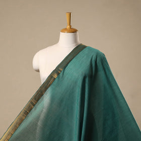 Green - handloom cotton mangalagiri fabric with zari border