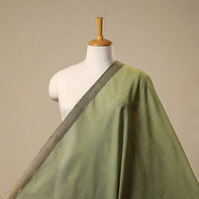Green - handloom cotton mangalagiri fabric with zari border