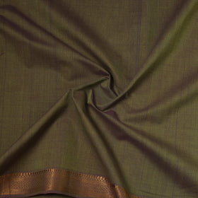 Green - handloom cotton mangalagiri fabric with zari border
