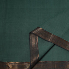 Green - handloom cotton mangalagiri fabric with zari border