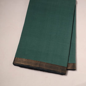 Green - handloom cotton mangalagiri fabric with zari border