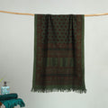Green - bagh hand cotton handloom towel 21 - handcrafted