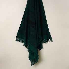 Buy Green Handloom Cotton Bagh Print Towel