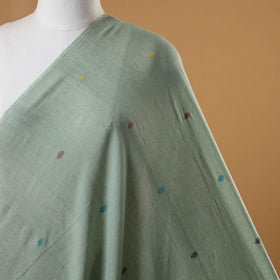 Green - handloom cotton phulia jamdani fabric 17