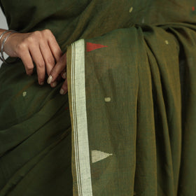  Handloom Cotton Phulia Jamdani Saree with Tassels 