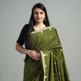  Handloom Cotton Phulia Jamdani Saree with Tassels