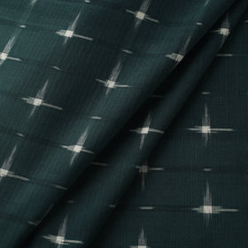 Buy Green Handloom Cotton Pochampally Double Ikat Fabric Online