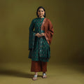 Handloom cotton pochampally ikat 3pc kurta set for women 10