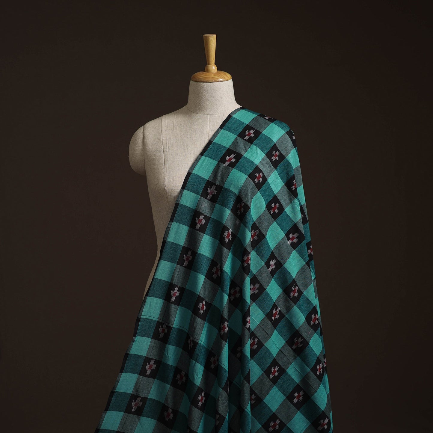 Handloom cotton sambalpuri dabi ikat fabric 06 - handcrafted