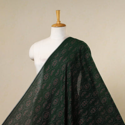 Green - handloom cotton sambalpuri ikat fabric 02