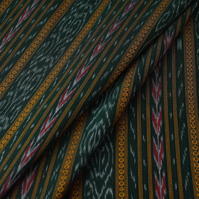  Green Handloom Cotton Sambalpuri Ikat Fabric