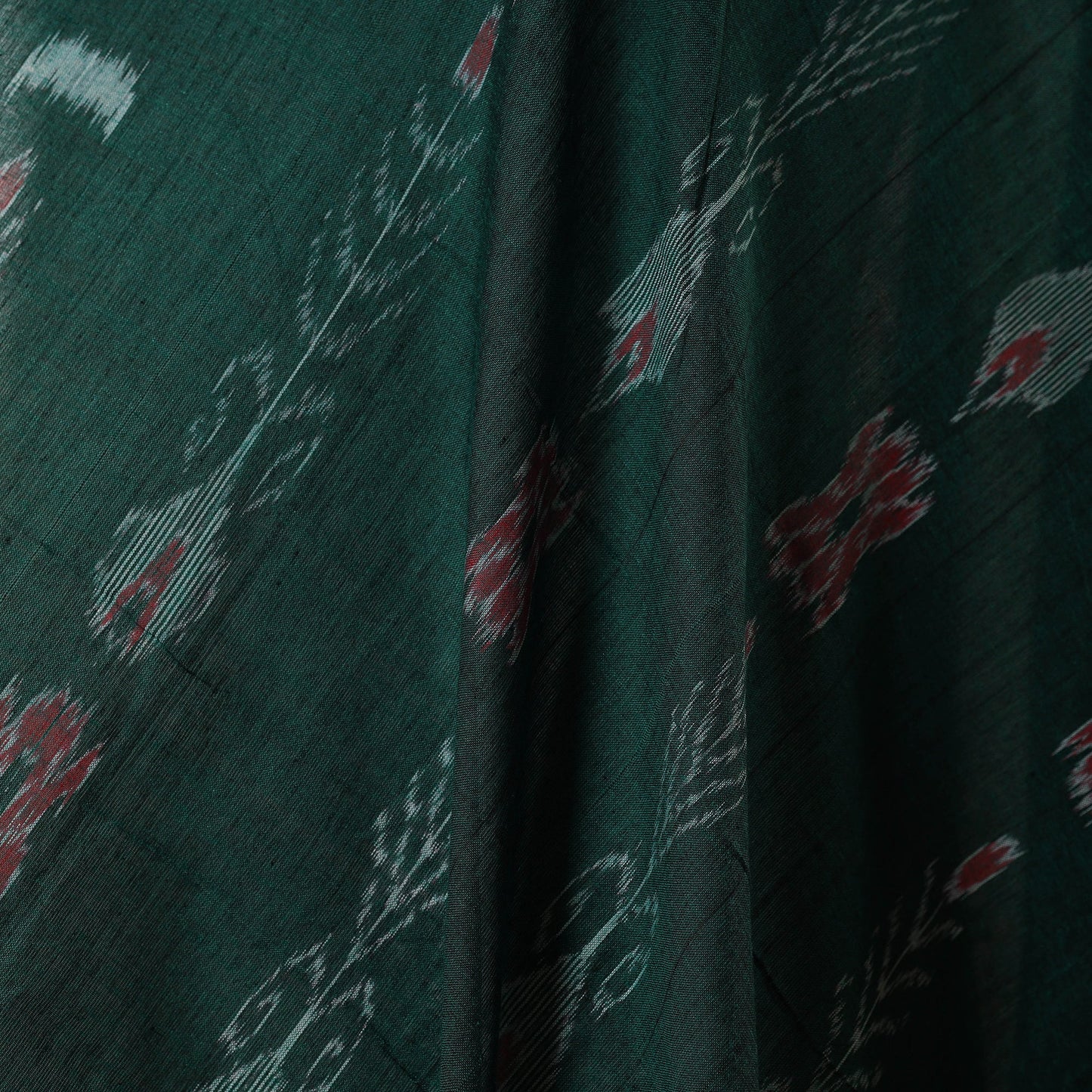 Green - handloom cotton sambalpuri ikat fabric 08