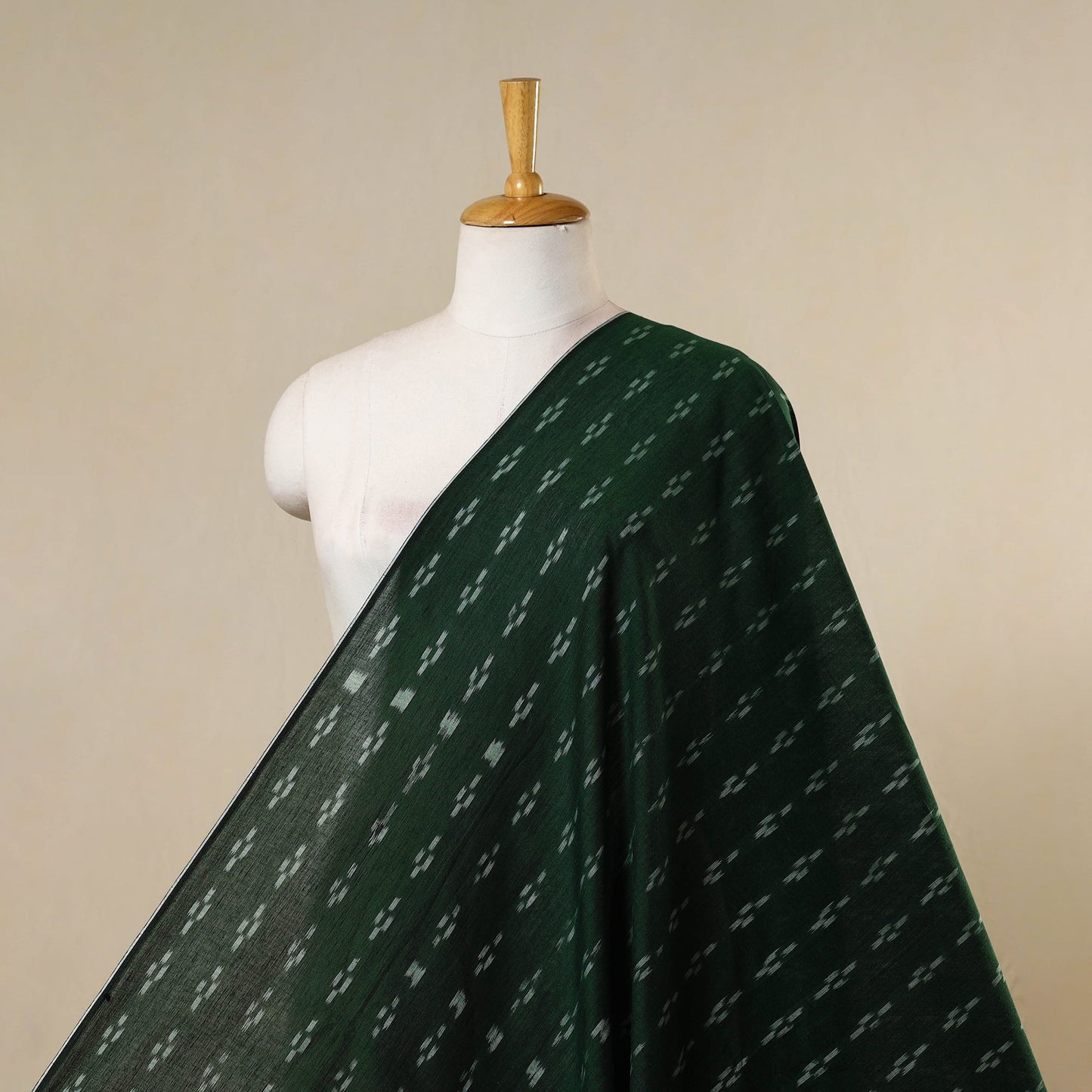 Green - handloom cotton sambalpuri ikat fabric 15
