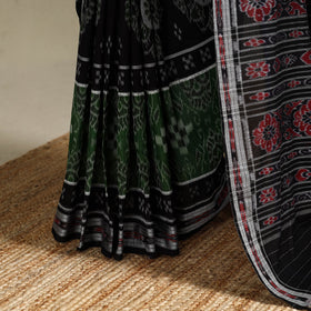 Black - handloom cotton sambalpuri ikat saree 04