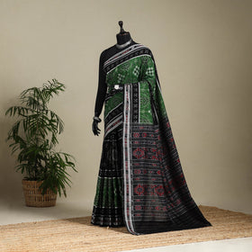 Black - handloom cotton sambalpuri ikat saree 04