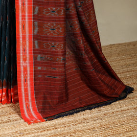 Green - handloom cotton sambalpuri ikat saree 08