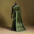 Green - handloom cotton thread border mangalagiri saree 16