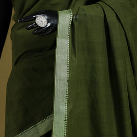 Green - handloom cotton thread border mangalagiri saree 16