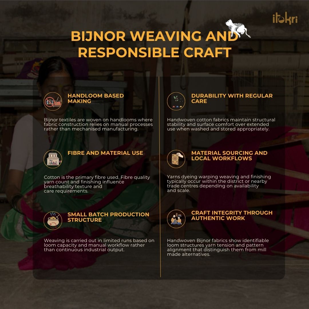 Green - handloom cotton towel with tassels from bijnor