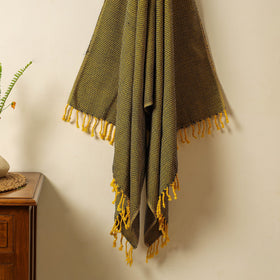 Buy Handloom Cotton Towel with Tassels from Bijnor by Nizam l iTokri.com