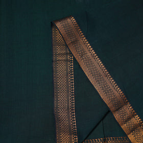 Green - handloom cotton zari border mangalagiri fabric 21