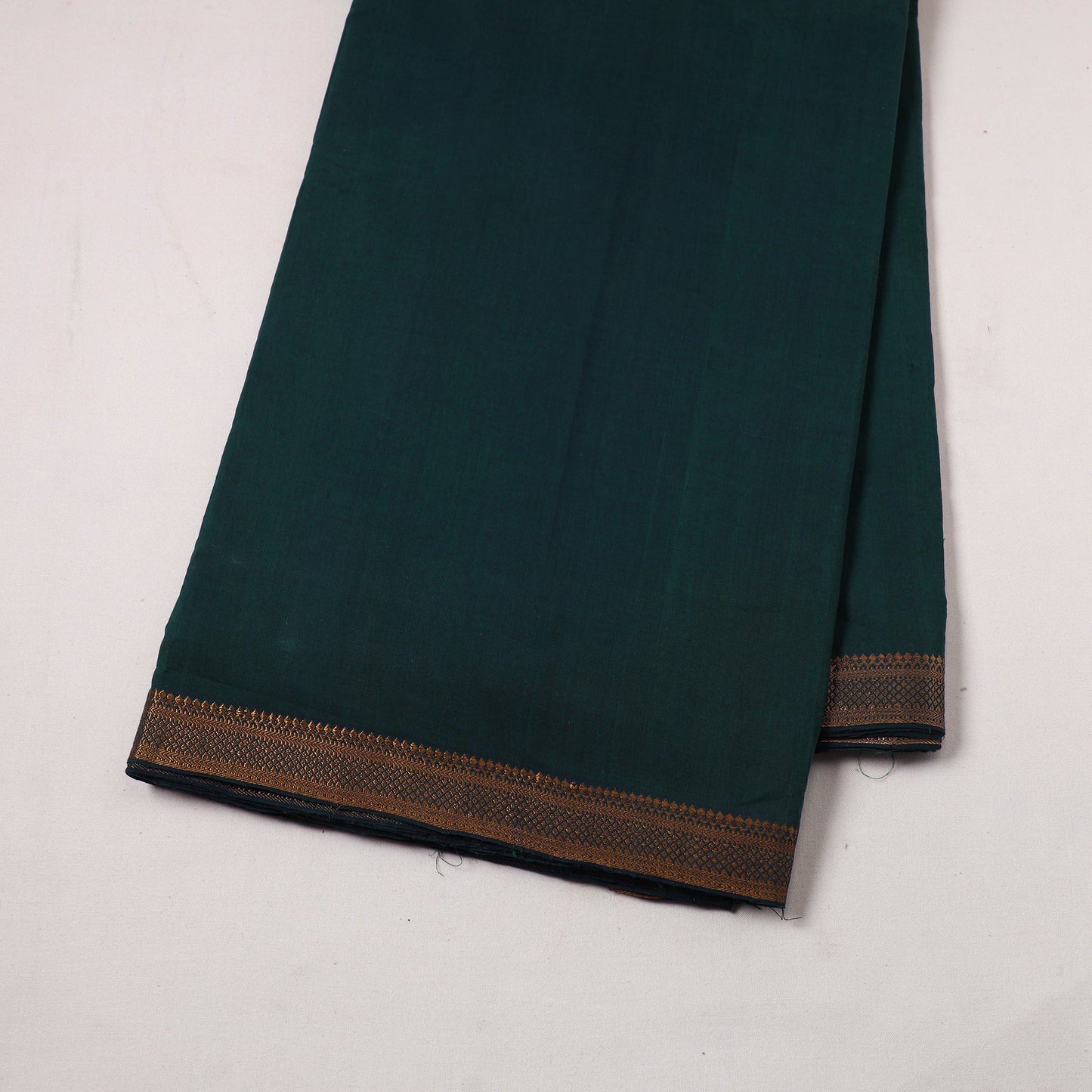 Green - handloom cotton zari border mangalagiri fabric 21