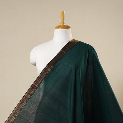 Green - handloom cotton zari border mangalagiri fabric 21