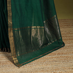 Green - handloom cotton zari border mangalagiri saree 05
