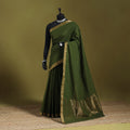 Green - handloom cotton zari border mangalagiri saree 06