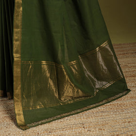 Green - handloom cotton zari border mangalagiri saree 06