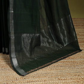 Green - handloom cotton zari border mangalagiri saree 11