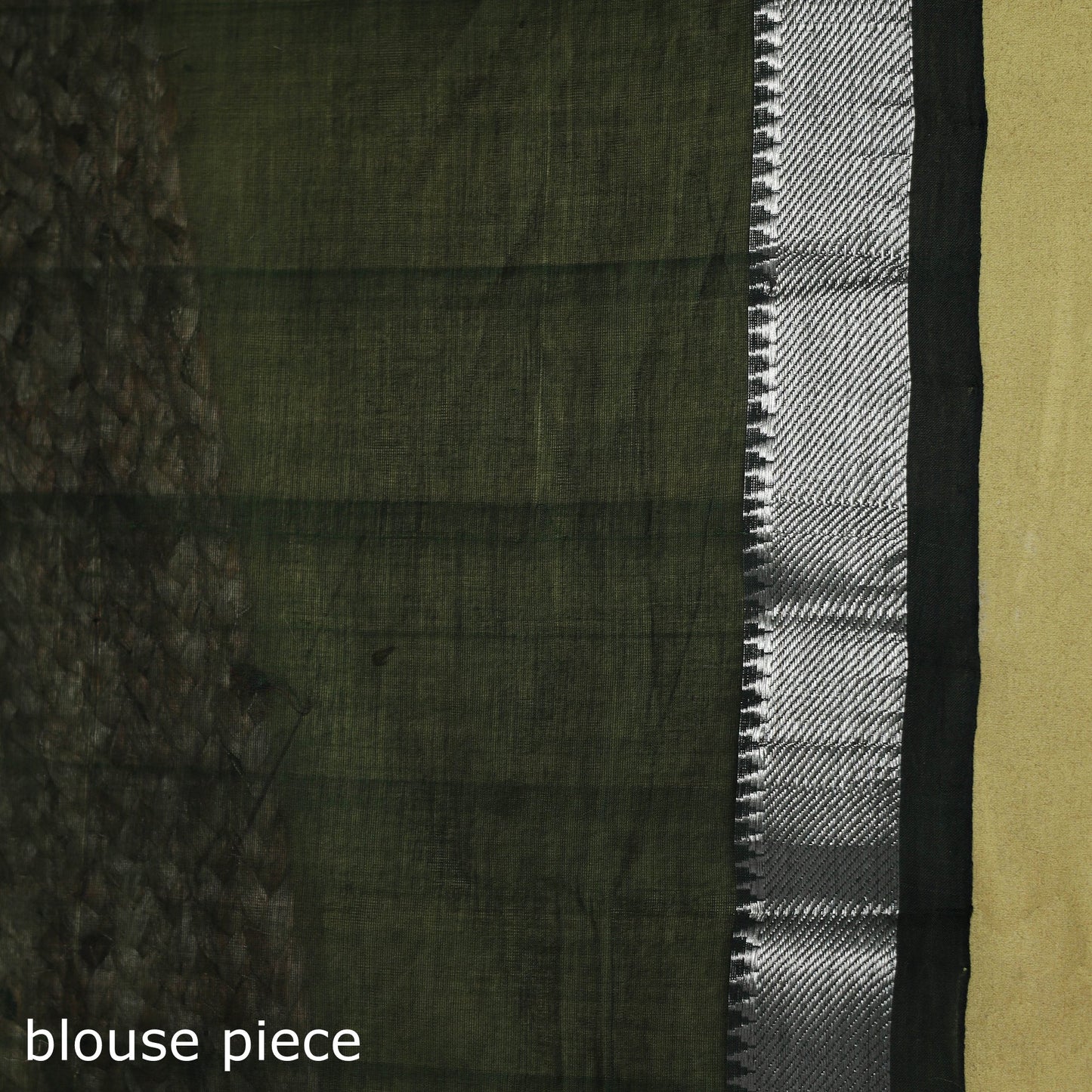 Green - handloom cotton zari border mangalagiri saree 11