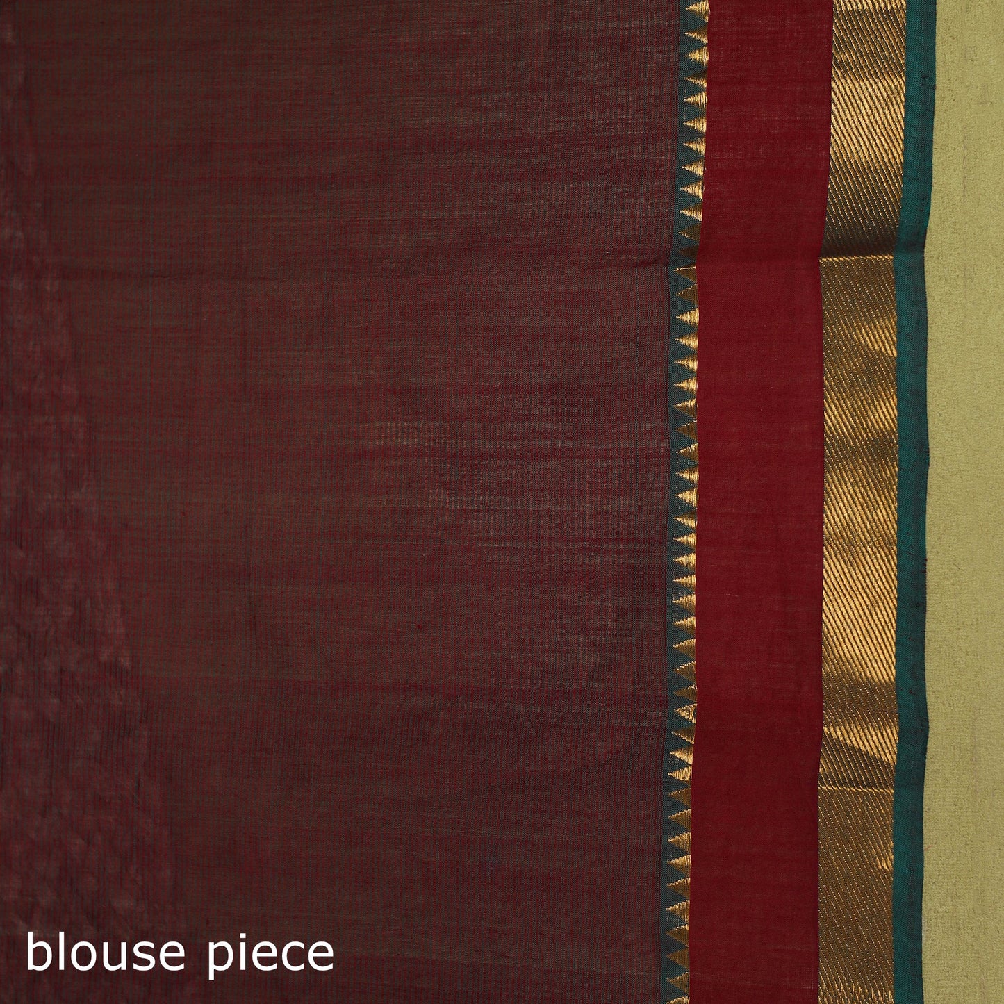 Green - handloom cotton zari border mangalagiri saree 24