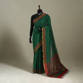 Green - handloom cotton zari border mangalagiri saree 25